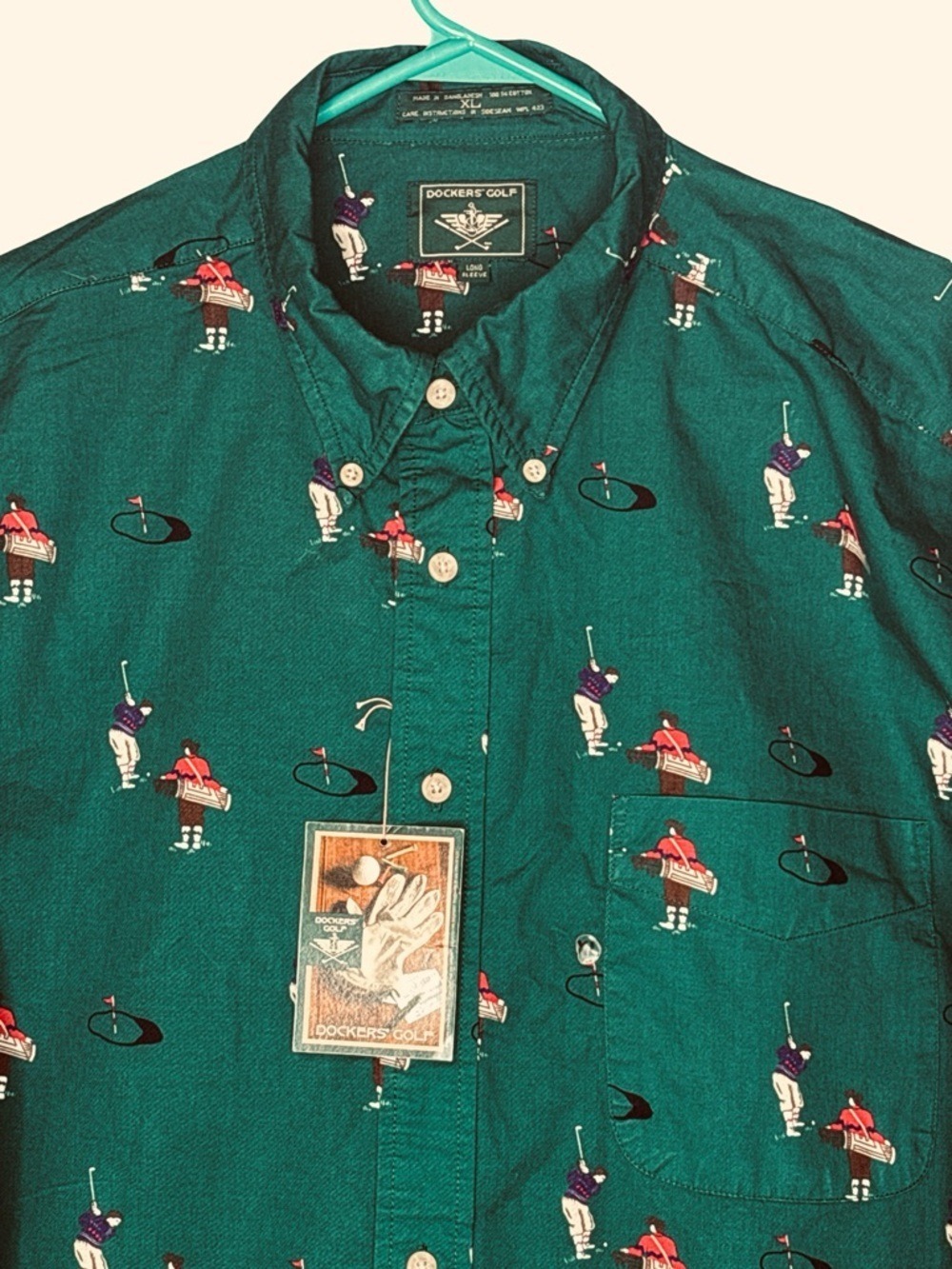 Dockers XL Green Golf Shirt NWT